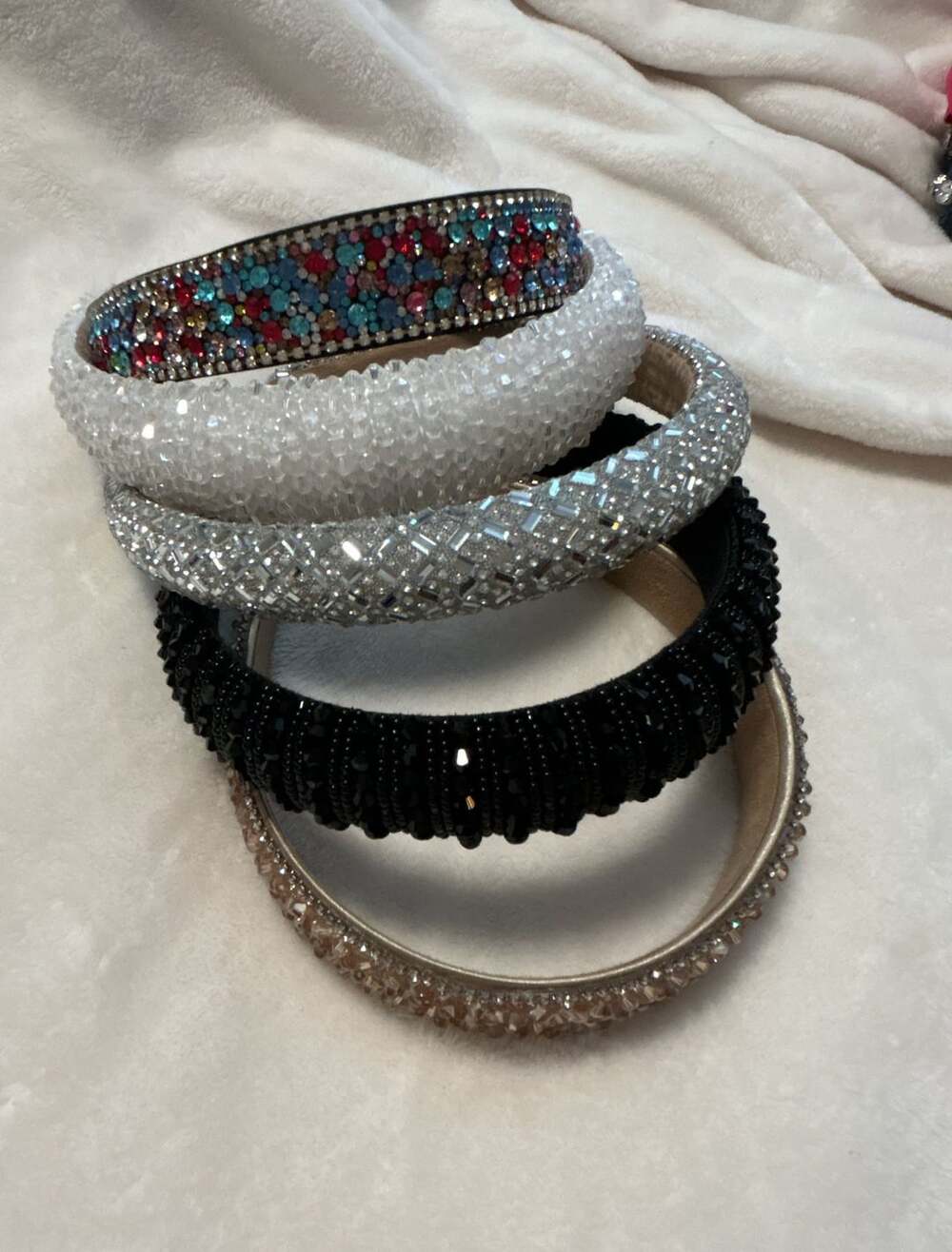 Nomadic Nook Bling Rhinestone Padded Headband Set of 5 Crystal Hair Bands